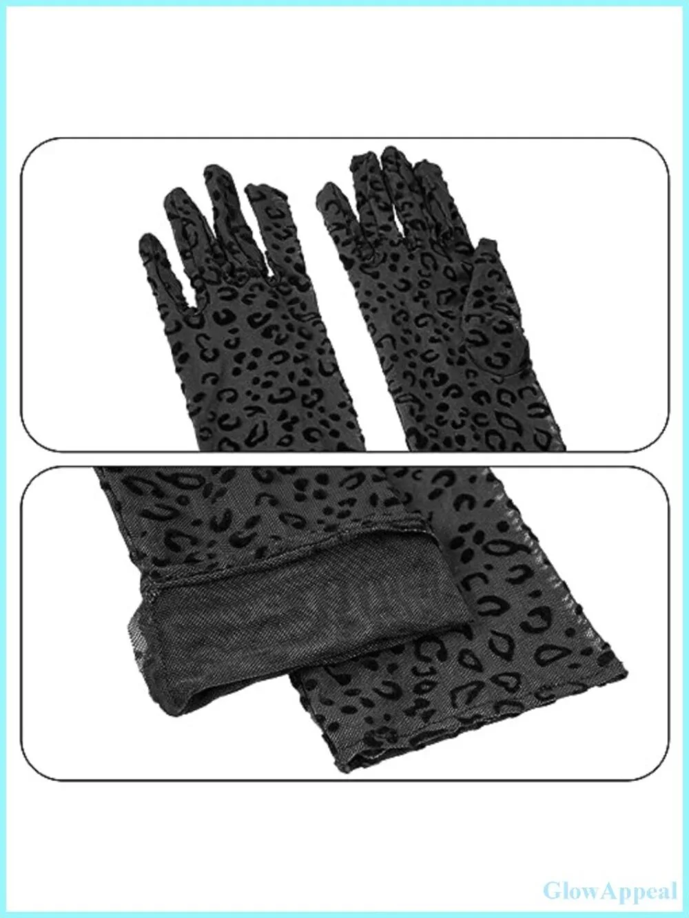 Extra Long Tulle Mesh Gloves Over Elbow Leopard Print Opera Party Costume
